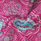DAVID TEXTILES BOHO MEDALLION HOT PINK HEAVENLY PLUSH 1.5 YD CUT